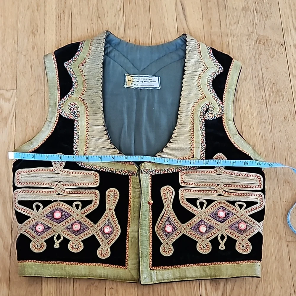 Vintage Ottoman velvet rock n roll vest